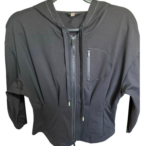 Free People Movement Corset Double Zip Knit Cuff Performance Jacket Size Medium - Picture 3 of 14